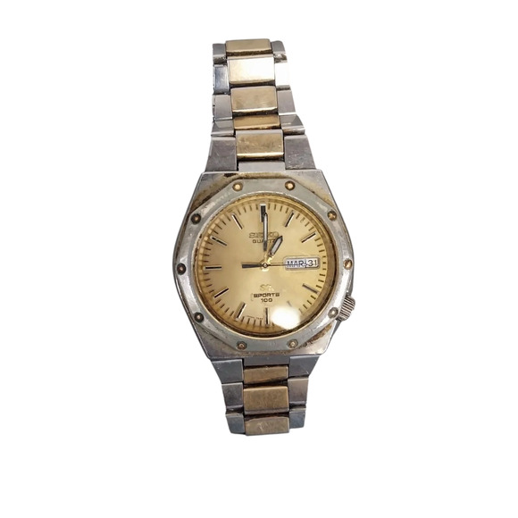 ULTRA RARE! VTG Seiko ROYAL OAK SQ Sports 100 Watch - Picture 1 of 5